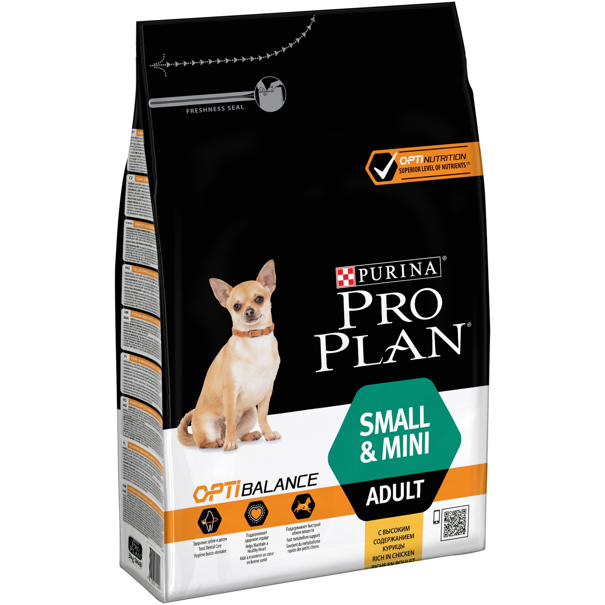 PRO PLAN SMALL MINI ADULT Dog Chkn 3kg XE PetFit.ae